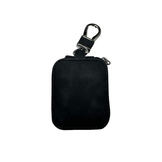 Faux Leather Zippered Keychain Pouch