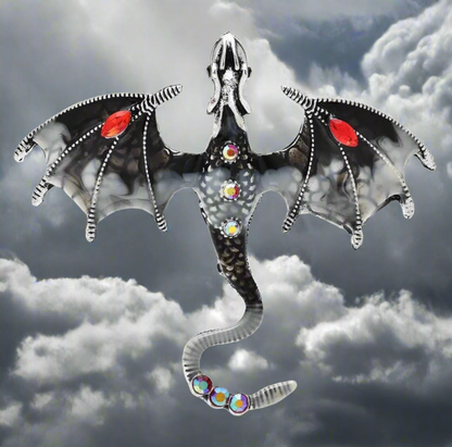 Brooch- Dragon Grey