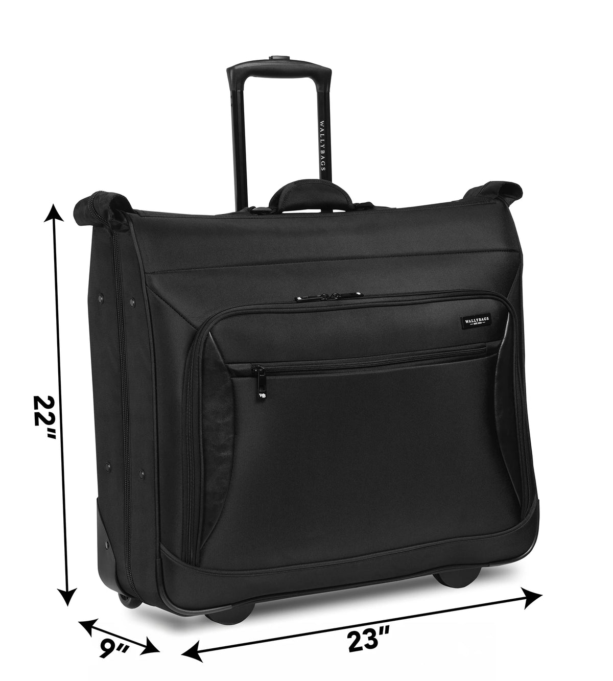 WALLYBAGS Solutions 45” Premium 2-Wheel Garment Bag with Multiple Pockets