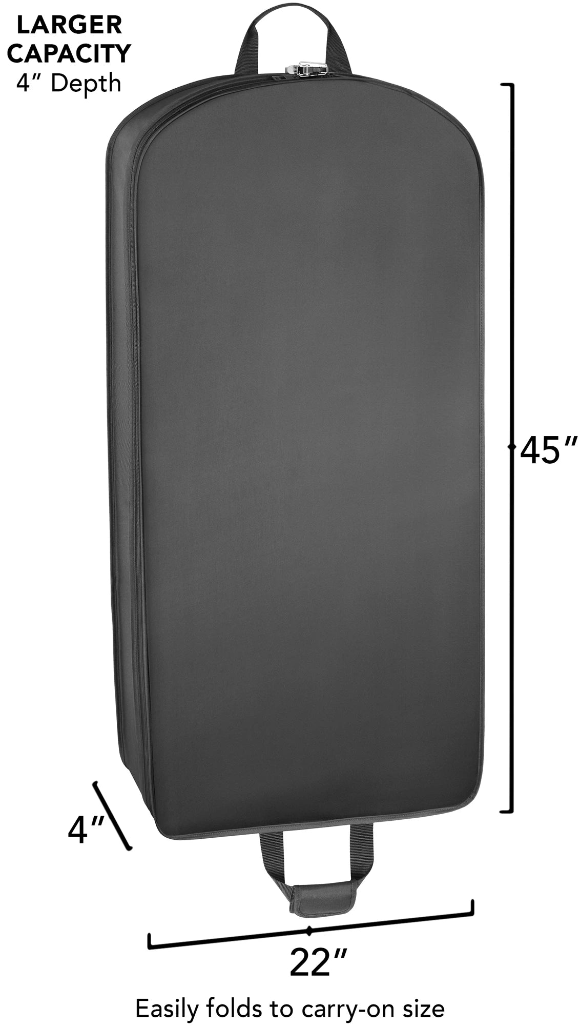 WALLYBAGS 45” Deluxe Extra Capacity Travel Garment Bag with Two Accessory Pockets
