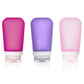 Humangear - Paquete de 3 botellas de artículos de tocador GoToob+ de silicona 3-1-1 de 3.4 oz (GRANDE) - Colores surtidos