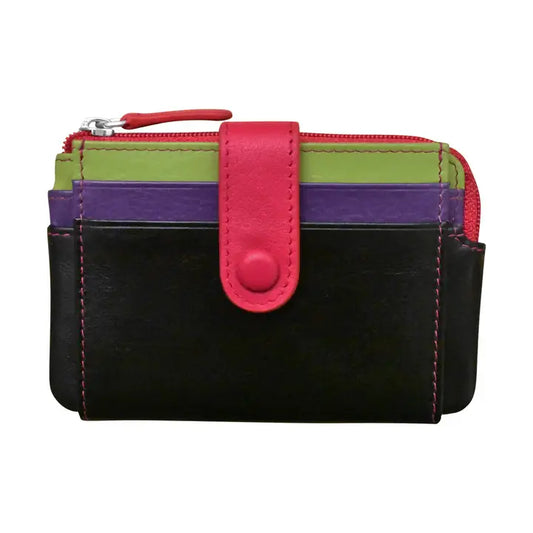 ili New York Small Leather RFID Card Holder Coin Purse - 7312