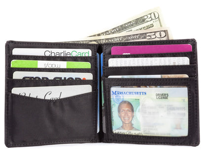 Big Skinny RFID Blocking World w/ Zipper Bifold Wallet (Leather)