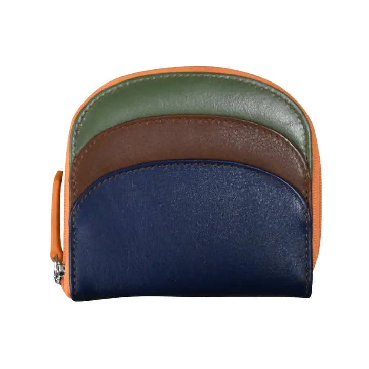 ili New York Leather RFID Mini Dome Wallet