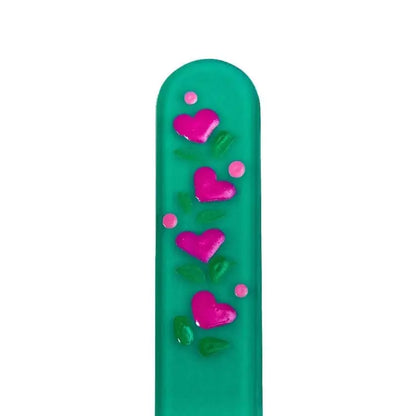 Czech Crystal Nail File- Size Medium- Hand Painted Collection Velvet Love