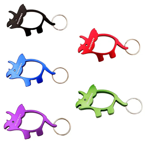 Dinosaur Bottle Opener Keychain- Triceratops