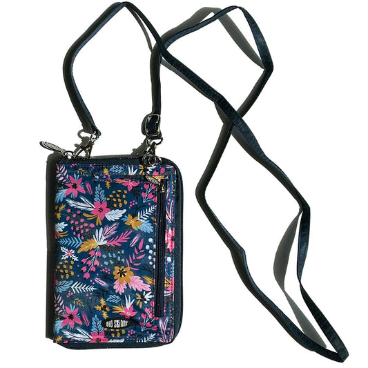 *NEW* Big Skinny RFID Blocking Cambridge Crossbody Phone Wallet Hands-Free