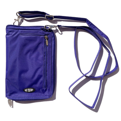 *NEW* Big Skinny RFID Blocking Cambridge Crossbody Phone Wallet Hands-Free Purple