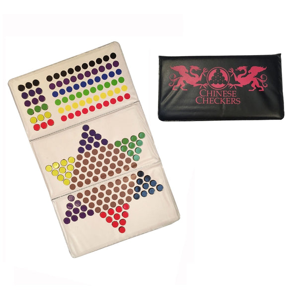 WE Games - Mini Magnetic Pocket Checkbook Games - 6 inches - Assorted Chinese Checkers