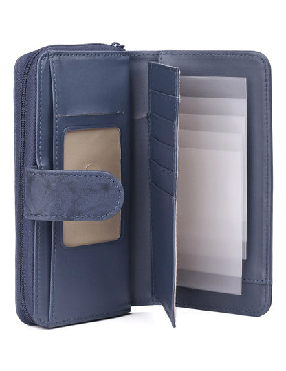 Julia Buxton Heiress Leather Checkbook Wallet w/ RFID