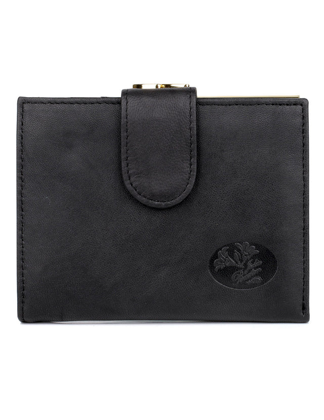 Julia Buxton Heiress Leather Double Cardex w/ RFID Black
