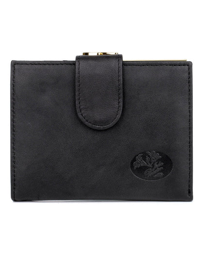 Julia Buxton Heiress Leather Double Cardex w/ RFID Black