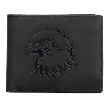 Karla Hanson AMERICA WILD RFID Leather Bifold Wallet Black Eagle