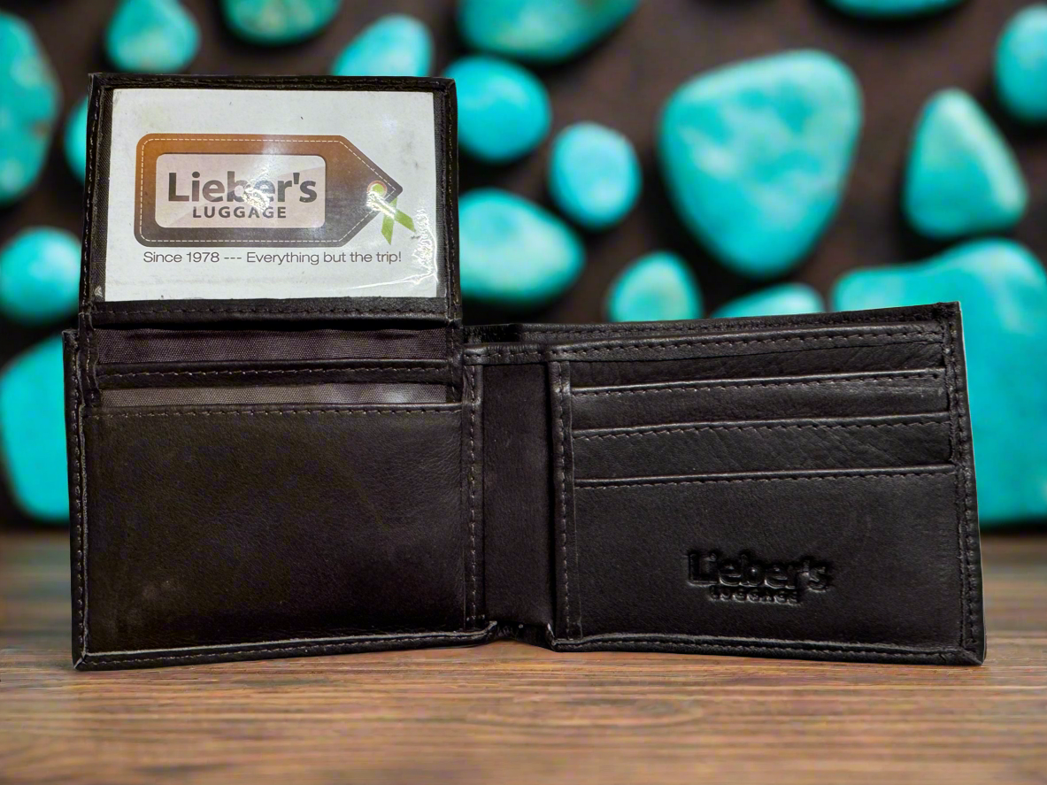 Lieber's Leather Pass Case Wallet with RFID Blocking Card- $55