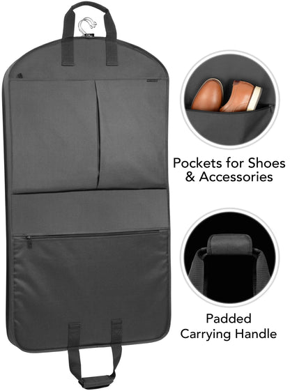WALLYBAGS 40” Deluxe Travel Garment Bag with Two Pockets