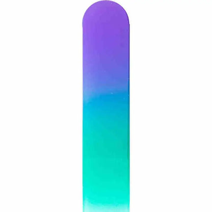 Czech Glass Nail File - Medium- Classy Colors Violet Aqua