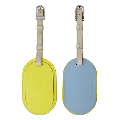 ili New York Round Leather Luggage Tag