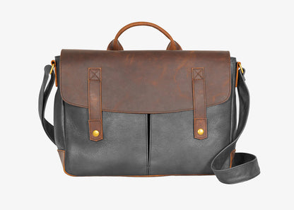 Osgoode Marley Leather Edmund Classic Messenger Bag with RFID Black
