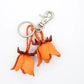 Small Leather Bag Charm/Keychain- Tulips