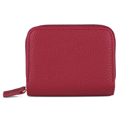 Julia Buxton RFID Vegan Leather Wizard Wallet Red