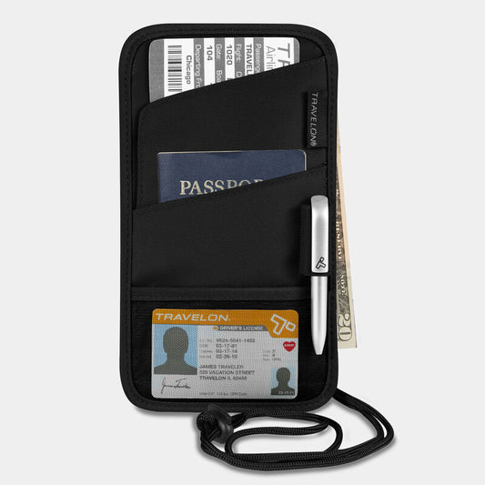 Travelon ID and Boarding Pass Holder Neck Wallet