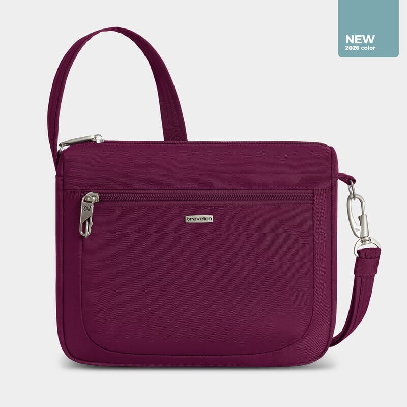 Travelon Anti-Theft RFID Classic Small E/W Crossbody Burgundy