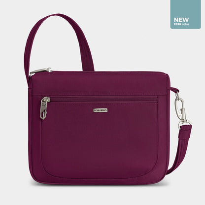 Travelon Anti-Theft RFID Classic Small E/W Crossbody Burgundy