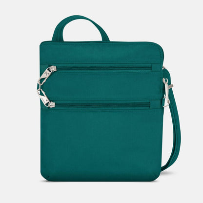 Travelon Anti-Theft RFID Classic Slim Double Zip Crossbody Spruce