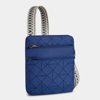 Travelon RFID Anti-Theft Boho Slim Crossbody Geo Lush Blue