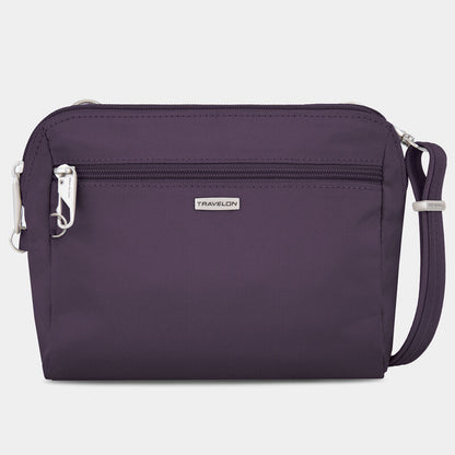 Travelon Anti-Theft RFID Crossbody Pack/Purse Purple
