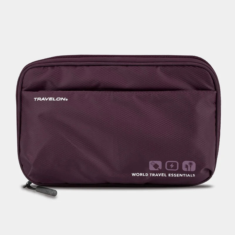 Travelon World Travel Essentials Tech Organizer Blackberry
