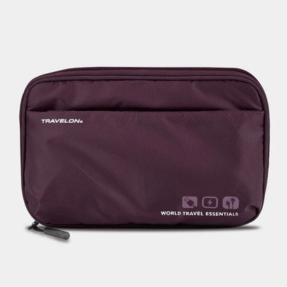 Travelon World Travel Essentials Tech Organizer Blackberry