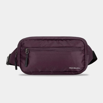 Travelon World Travel Essentials RFID Convertible Sling/Waist Pack Blackberry
