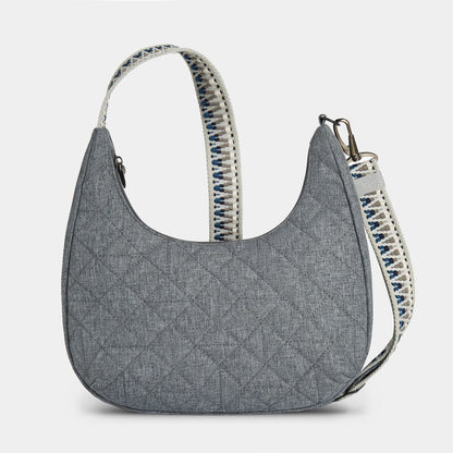 Travelon RFID Anti-Theft Boho Slouchy Crossbody Grey Heather