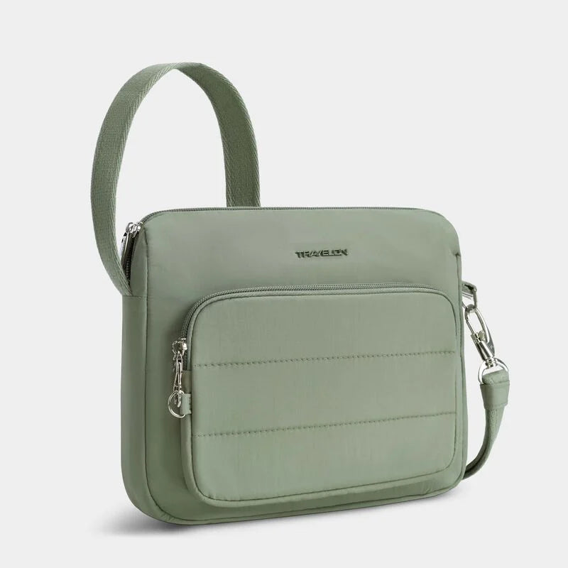 Travelon Roam RFID Anti-Theft East/West Crossbody Moss