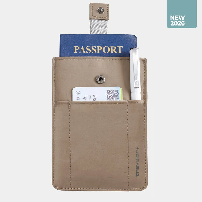 Travelon RFID Blocking Pull-Up Passport Holder Sable
