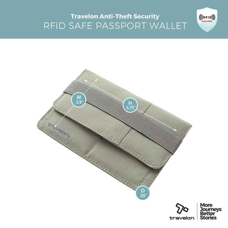 Travelon RFID Blocking Flap Closure Passport Case