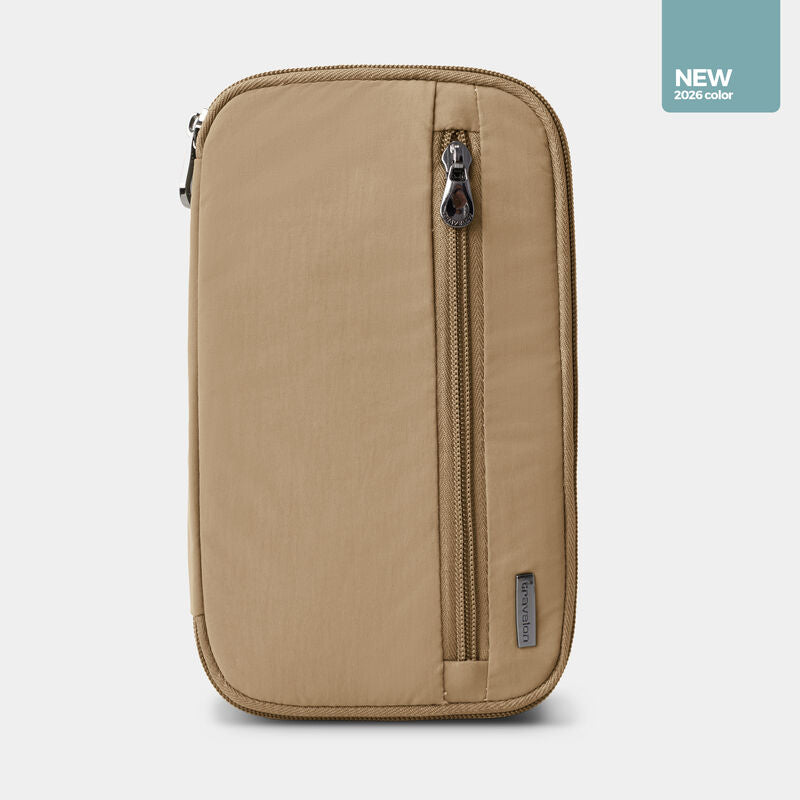 Travelon RFID Blocking Family Passport Wallet Sable