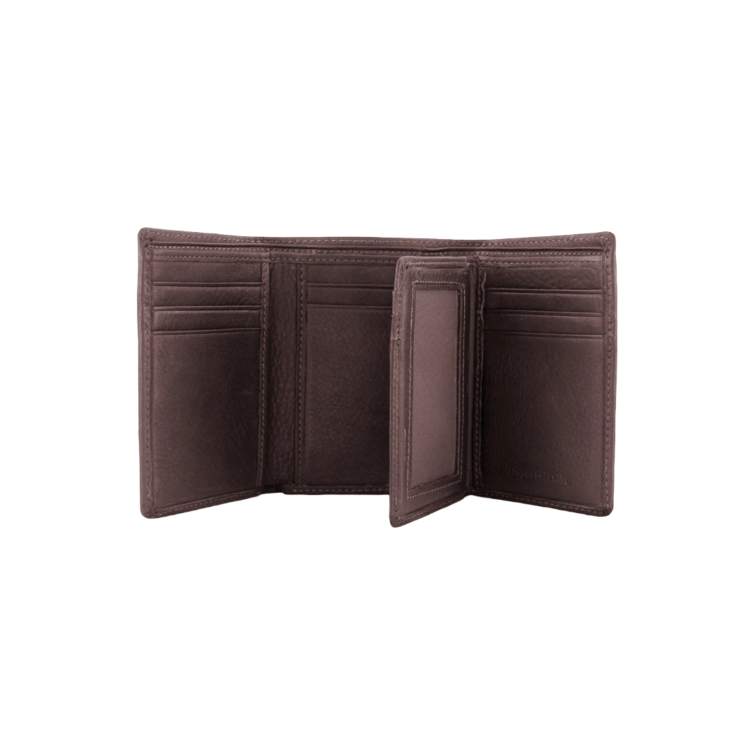Osgoode Marley Leather RFID Extra Page Trifold Leather Wallet- 1228 Espresso