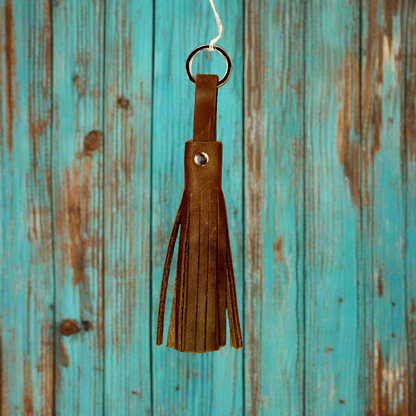 Genuine Leather Tassel Keychain/Bag Charm- $8.99