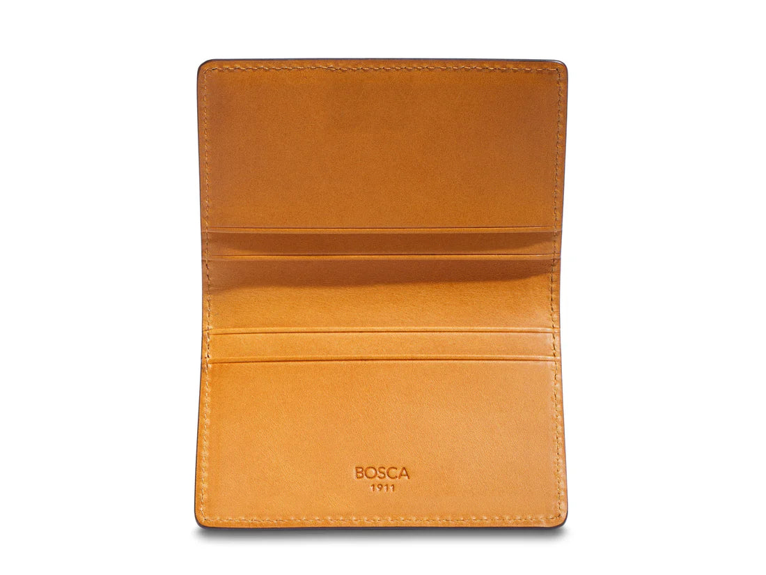 BOSCA BRITAN Dolce Italia Leather RFID Calling Card Wallet