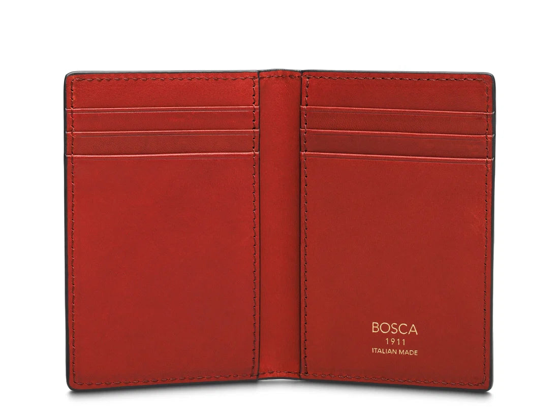 Bosca Roma Leather 8-Pocket Credit Card Case (Made in Italy)