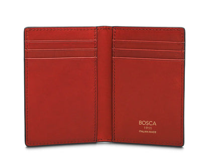 Bosca Roma Leather 8-Pocket Credit Card Case (Made in Italy)