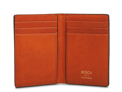Bosca Roma Leather 8-Pocket Credit Card Case (Made in Italy)