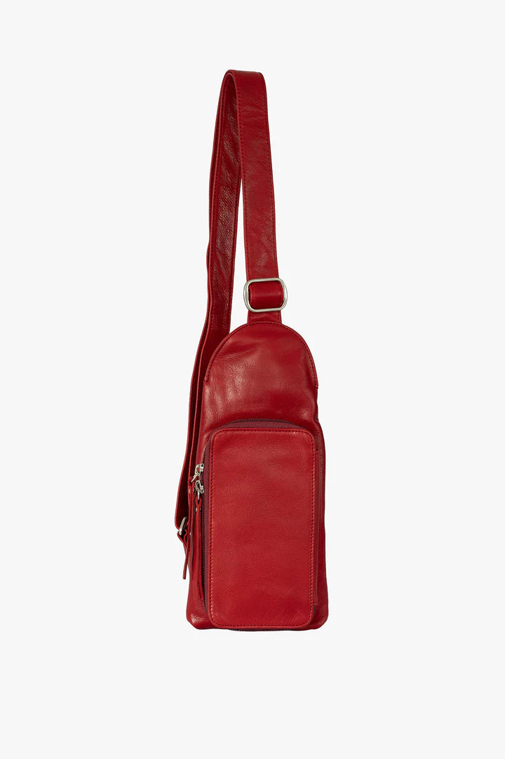 Osgoode Marley Leather RFID Rey Waist/Sling Bag - 2538 Garnet