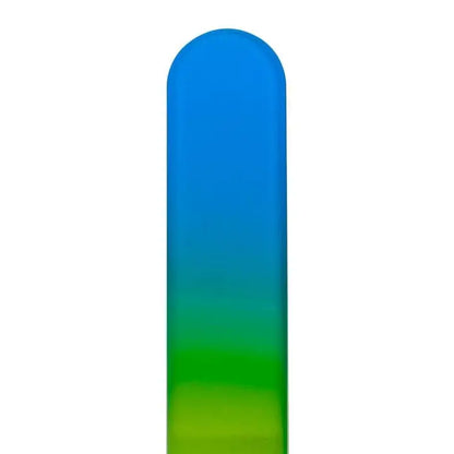Czech Glass Nail File - Medium- Classy Colors Blue Yellow
