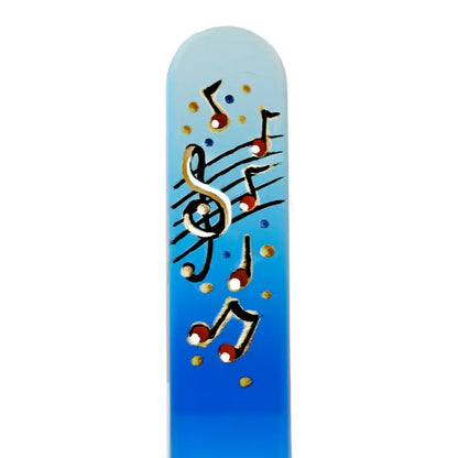 Czech Crystal Nail File- Size Medium- Hand Painted Collection Music
