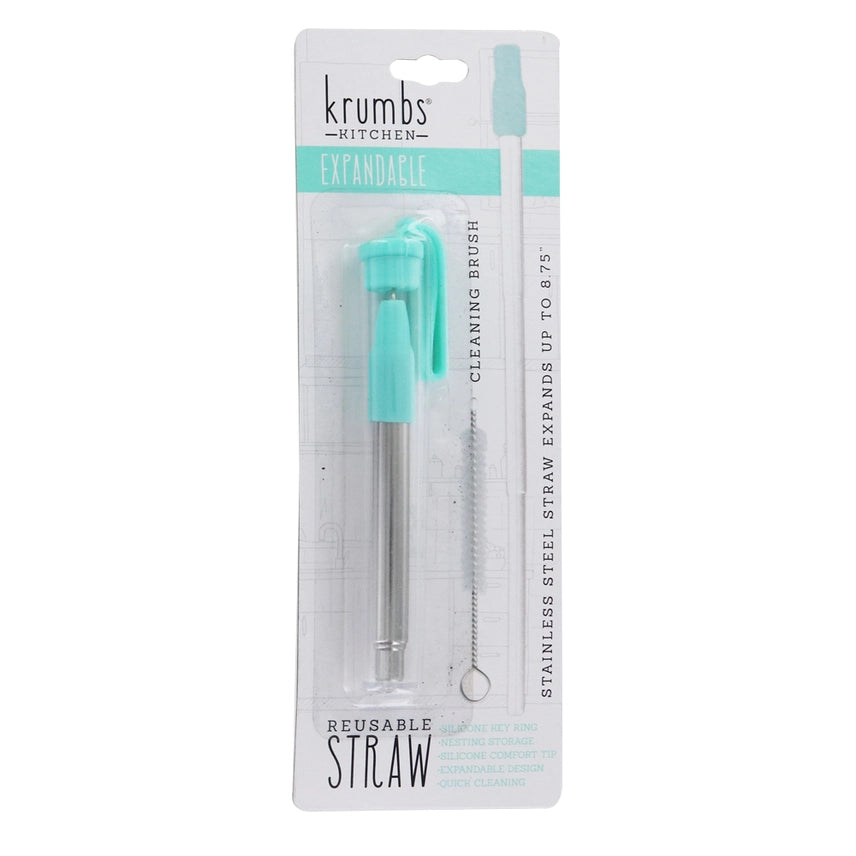 Krumbs Kitchen Expandable Steel Travel Straw