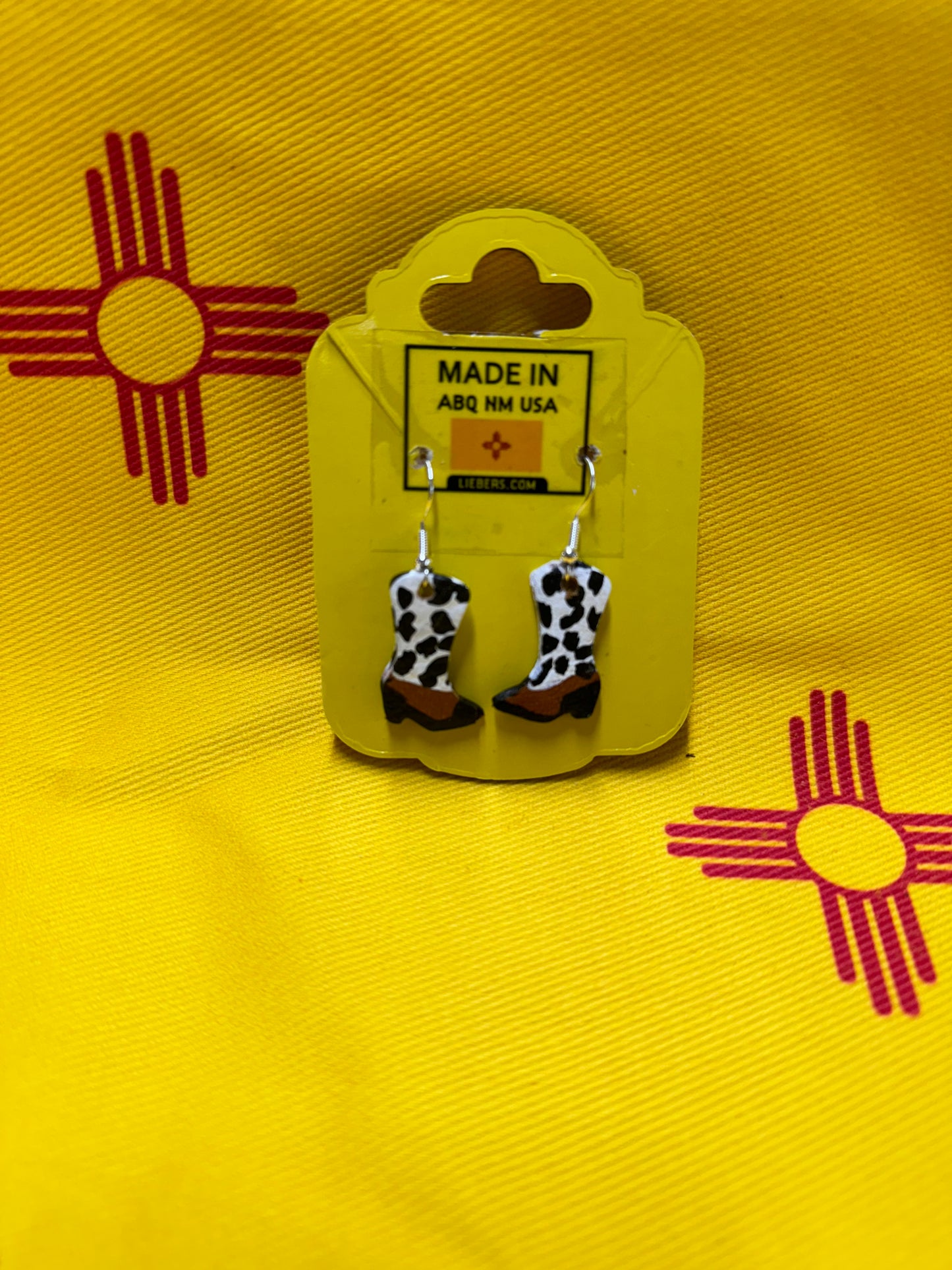 Luggage Lab- Handcrafted in ABQ NM- Silver/Leather Earrings