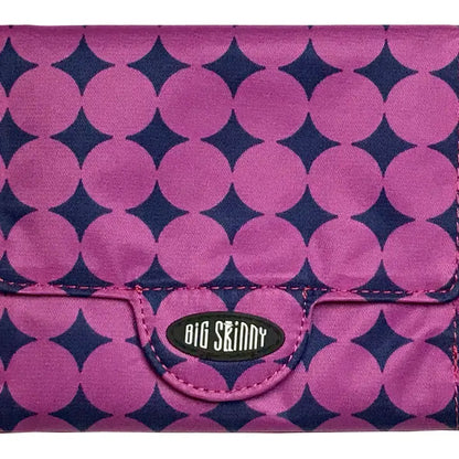 Big Skinny Trixie Trifold Clutch Wallet- $29.95 Plum Dot